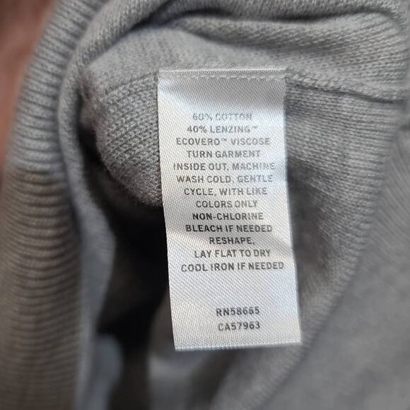 Open Edit Viscose Quarter Zip Sweater Pullover - Picture 3 of 4